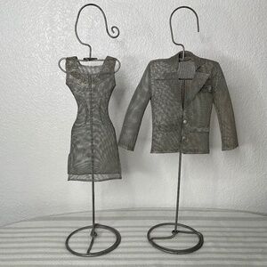 Vintage  IKEA  Aluminum Hanging Jacket and Dress Jewelry Stand Holders